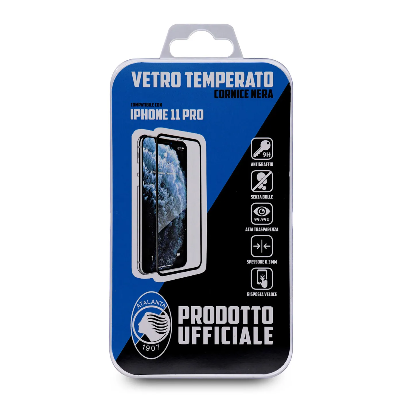 ATALANTA VETRO TEMPERATO NERO IPHONE 11 PRO